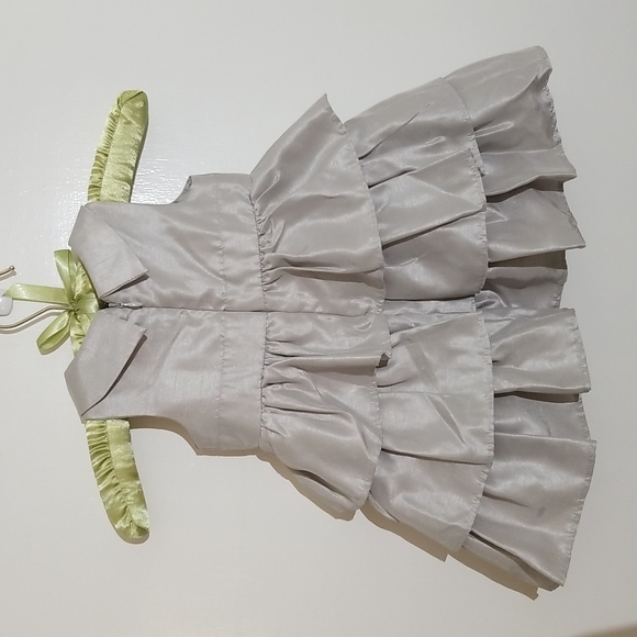 Gymboree Satin Ruffle Tiered Formal Holiday Dress - Picture 5 of 9